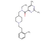 N-ethyl-2,6-dimethyl-N-({1-[2-(2-methylphenyl)ethyl]-4-piperidinyl}methyl)-4-pyrimidinecarboxamide