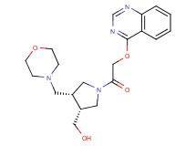 {(3R*,4R*)-4-(morpholin-4-ylmethyl)-1-[(quinazolin-4-yloxy)acetyl]pyrrolidin-3-yl}methanol