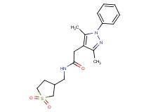 2-(3,5-dimethyl-1-phenyl-1H-pyrazol-4-yl)-N-[(1,1-dioxidotetrahydro-3-thienyl)methyl]acetamide