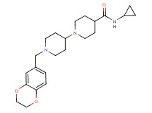 N-cyclopropyl-1'-(2,3-dihydro-1,4-benzodioxin-6-ylmethyl)-1,4'-bipiperidine-4-carboxamide