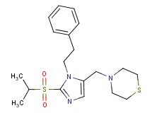 4-{[2-(isopropylsulfonyl)-1-(2-phenylethyl)-1H-imidazol-5-yl]methyl}thiomorpholine