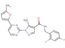 N-(2,4-difluorobenzyl)-5-methyl-1-[4-(5-methyl-2-furyl)-2-pyrimidinyl]-1H-pyrazole-4-carboxamide