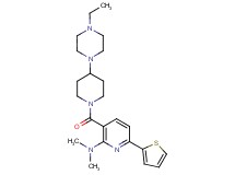 3-{[4-(4-ethyl-1-piperazinyl)-1-piperidinyl]carbonyl}-N,N-dimethyl-6-(2-thienyl)-2-pyridinamine