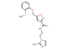 N-[2-(2-methyl-1H-imidazol-1-yl)ethyl]-5-{[2-(methylthio)phenoxy]methyl}-3-isoxazolecarboxamide