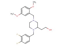 2-[1-(3,4-difluorobenzyl)-4-(2,5-dimethoxybenzyl)-2-piperazinyl]ethanol