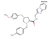 (4R)-N-(imidazo[1,2-a]pyridin-2-ylmethyl)-4-[(4-methoxyphenyl)thio]-1-(4-methylbenzyl)-L-prolinamide