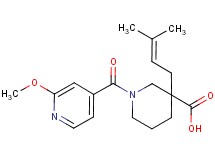 1-(2-methoxyisonicotinoyl)-3-(3-methyl-2-buten-1-yl)-3-piperidinecarboxylic acid
