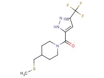 4-[(methylthio)methyl]-1-{[3-(trifluoromethyl)-1H-pyrazol-5-yl]carbonyl}piperidine