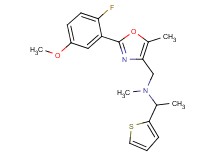 N-{[2-(2-fluoro-5-methoxyphenyl)-5-methyl-1,3-oxazol-4-yl]methyl}-N-methyl-1-(2-thienyl)ethanamine
