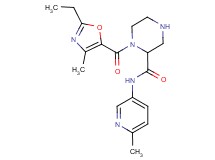 1-[(2-ethyl-4-methyl-1,3-oxazol-5-yl)carbonyl]-N-(6-methyl-3-pyridinyl)-2-piperazinecarboxamide