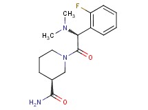 1-[(dimethylamino)(2-fluorophenyl)acetyl]-3-piperidinecarboxamide trifluoroacetate