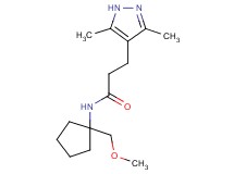 3-(3,5-dimethyl-1H-pyrazol-4-yl)-N-[1-(methoxymethyl)cyclopentyl]propanamide