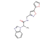 2-(1H-benzimidazol-1-yl)-N-{[5-(2-furyl)isoxazol-3-yl]methyl}propanamide