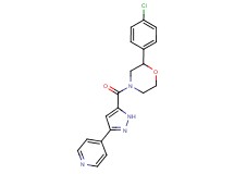 2-(4-chlorophenyl)-4-[(3-pyridin-4-yl-1H-pyrazol-5-yl)carbonyl]morpholine