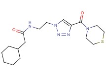 2-cyclohexyl-N-{2-[4-(4-thiomorpholinylcarbonyl)-1H-1,2,3-triazol-1-yl]ethyl}acetamide