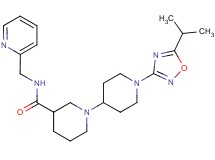 1'-(5-isopropyl-1,2,4-oxadiazol-3-yl)-N-(pyridin-2-ylmethyl)-1,4'-bipiperidine-3-carboxamide