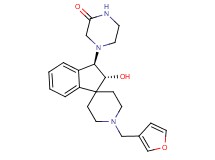 4-[rel-(2R,3R)-1'-(3-furylmethyl)-2-hydroxy-2,3-dihydrospiro[indene-1,4'-piperidin]-3-yl]-2-piperazinone bis(trifluoroacetate) (salt)
