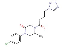 1-(4-chlorophenyl)-5-methyl-4-[4-(1H-tetrazol-1-yl)butanoyl]-2-piperazinone