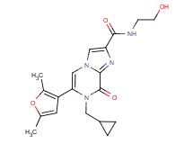 7-(cyclopropylmethyl)-6-(2,5-dimethyl-3-furyl)-N-(2-hydroxyethyl)-8-oxo-7,8-dihydroimidazo[1,2-a]pyrazine-2-carboxamide