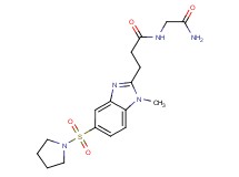 N-(2-amino-2-oxoethyl)-3-[1-methyl-5-(pyrrolidin-1-ylsulfonyl)-1H-benzimidazol-2-yl]propanamide