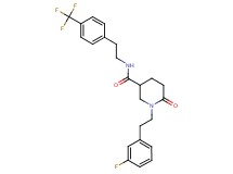 1-[2-(3-fluorophenyl)ethyl]-6-oxo-N-{2-[4-(trifluoromethyl)phenyl]ethyl}-3-piperidinecarboxamide