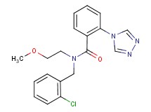 N-(2-chlorobenzyl)-N-(2-methoxyethyl)-2-(4H-1,2,4-triazol-4-yl)benzamide
