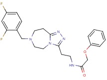 N-{2-[7-(2,4-difluorobenzyl)-6,7,8,9-tetrahydro-5H-[1,2,4]triazolo[4,3-d][1,4]diazepin-3-yl]ethyl}-2-phenoxyacetamide