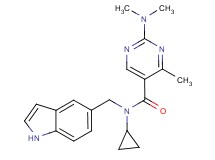 N-cyclopropyl-2-(dimethylamino)-N-(1H-indol-5-ylmethyl)-4-methylpyrimidine-5-carboxamide