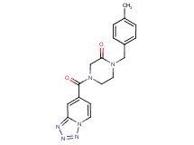 1-(4-methylbenzyl)-4-(tetrazolo[1,5-a]pyridin-7-ylcarbonyl)-2-piperazinone