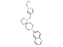 6-{1-[(1-ethyl-1H-pyrazol-4-yl)methyl]-1,8-diazaspiro[4.5]dec-8-yl}quinoline