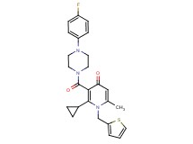2-cyclopropyl-3-{[4-(4-fluorophenyl)-1-piperazinyl]carbonyl}-6-methyl-1-(2-thienylmethyl)-4(1H)-pyridinone