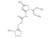 N-[1-(1-ethylpropyl)-3-methyl-1H-pyrazol-5-yl]-2-[(1-methyl-1H-tetrazol-5-yl)thio]acetamide