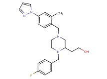 2-{1-(4-fluorobenzyl)-4-[2-methyl-4-(1H-pyrazol-1-yl)benzyl]-2-piperazinyl}ethanol