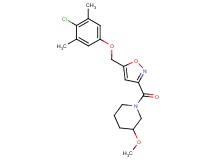 1-({5-[(4-chloro-3,5-dimethylphenoxy)methyl]-3-isoxazolyl}carbonyl)-3-methoxypiperidine