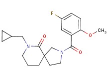 7-(cyclopropylmethyl)-2-(5-fluoro-2-methoxybenzoyl)-2,7-diazaspiro[4.5]decan-6-one
