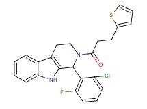 1-(2-chloro-6-fluorophenyl)-2-[3-(2-thienyl)propanoyl]-2,3,4,9-tetrahydro-1H-beta-carboline