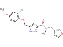 5-[(2-chloro-4-methoxyphenoxy)methyl]-N-(3-isoxazolylmethyl)-N-methyl-1H-pyrazole-3-carboxamide