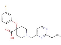 1-[(2-ethylpyrimidin-4-yl)methyl]-4-(3-fluorophenoxy)piperidine-4-carboxylic acid