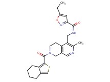 5-ethyl-N-{[3-methyl-7-(4,5,6,7-tetrahydro-2-benzothien-1-ylcarbonyl)-5,6,7,8-tetrahydro-2,7-naphthyridin-4-yl]methyl}-3-isoxazolecarboxamide