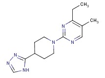 4-ethyl-5-methyl-2-[4-(4H-1,2,4-triazol-3-yl)piperidin-1-yl]pyrimidine