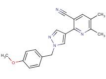 2-[1-(4-methoxybenzyl)-1H-pyrazol-4-yl]-5,6-dimethylnicotinonitrile