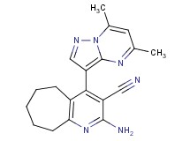 2-amino-4-(5,7-dimethylpyrazolo[1,5-a]pyrimidin-3-yl)-6,7,8,9-tetrahydro-5H-cyclohepta[b]pyridine-3-carbonitrile