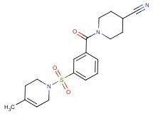 1-{3-[(4-methyl-3,6-dihydropyridin-1(2H)-yl)sulfonyl]benzoyl}piperidine-4-carbonitrile