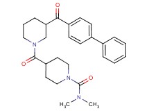 4-{[3-(4-biphenylylcarbonyl)-1-piperidinyl]carbonyl}-N,N-dimethyl-1-piperidinecarboxamide
