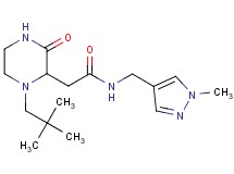 2-[1-(2,2-dimethylpropyl)-3-oxo-2-piperazinyl]-N-[(1-methyl-1H-pyrazol-4-yl)methyl]acetamide