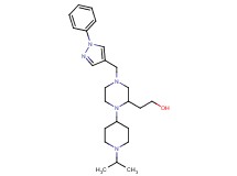 2-{1-(1-isopropyl-4-piperidinyl)-4-[(1-phenyl-1H-pyrazol-4-yl)methyl]-2-piperazinyl}ethanol