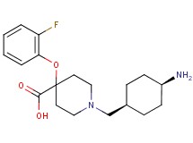 1-[(cis-4-aminocyclohexyl)methyl]-4-(2-fluorophenoxy)piperidine-4-carboxylic acid