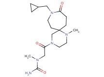 N-{2-[9-(cyclopropylmethyl)-1-methyl-10-oxo-1,4,9-triazaspiro[5.6]dodec-4-yl]-2-oxoethyl}-N-methylurea