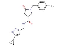 N-[(5-cyclopropyl-1H-pyrazol-3-yl)methyl]-1-(4-methylbenzyl)-5-oxopyrrolidine-3-carboxamide