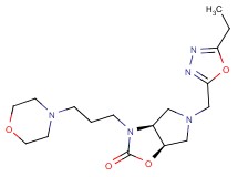 (3aS*,6aR*)-5-[(5-ethyl-1,3,4-oxadiazol-2-yl)methyl]-3-(3-morpholin-4-ylpropyl)hexahydro-2H-pyrrolo[3,4-d][1,3]oxazol-2-one